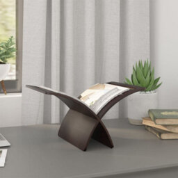 Berkfield Wooden Magazine Rack Floor Standing Brown - thumbnail 3