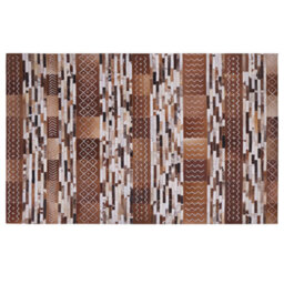 Beliani Rug Herekli Brown 160 X 230 Cm Leather - thumbnail 4