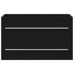 Berkfield Bathroom Sink Cabinet Black Oak 80X38.5X48 Cm Engineered Wood - thumbnail 6