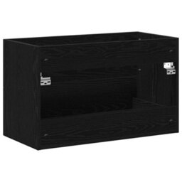 Berkfield Bathroom Sink Cabinet Black Oak 80X38.5X48 Cm Engineered Wood - thumbnail 8
