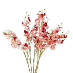 Pegdev - Pdl - Pack Of 6 Pink Mini Orchid Stems 80Cm Faux Flowers For Home Or Event Décor - thumbnail 1