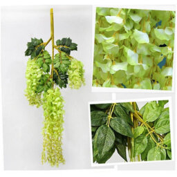 Living And Home Set Of 12 Green Artificial Hanging Flowers Simulation Wisteria Flowers Wedding Decor - thumbnail 5