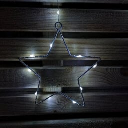 Samuel Alexander 1.2M Battery Operated Christmas Star Curtain Lights With 140 White Leds - thumbnail 2