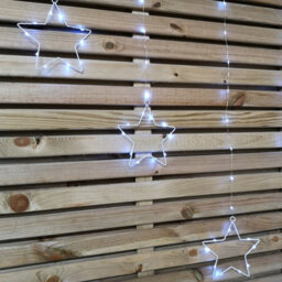 Samuel Alexander 1.2M Battery Operated Christmas Star Curtain Lights With 140 White Leds - thumbnail 6