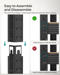 Songmics Industrial Adjustable Storage Shelves, 5 Tier Unit, For Living Room, Kitchen, Garage, Greige And Black - thumbnail 5