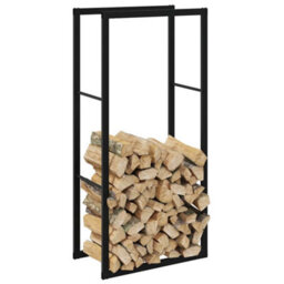 Walplus Firewood Rack Black 55X30X116 Cm Steel - thumbnail 1
