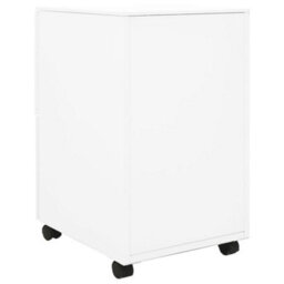 Berkfield Mobile File Cabinet White 39X45X67 Cm Steel - thumbnail 4