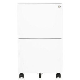Berkfield Mobile File Cabinet White 39X45X67 Cm Steel - thumbnail 2