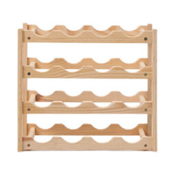 Thehotsale 16 Bottle Bamboo Wooden Wine Rack 4-Tier Freestanding Wine Storage Holder - thumbnail 3