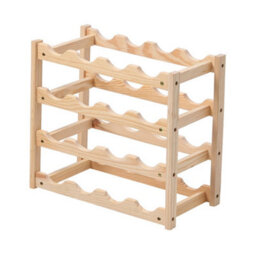 Thehotsale 16 Bottle Bamboo Wooden Wine Rack 4-Tier Freestanding Wine Storage Holder - thumbnail 4