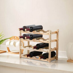 Thehotsale 16 Bottle Bamboo Wooden Wine Rack 4-Tier Freestanding Wine Storage Holder