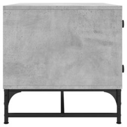 Berkfield Coffee Table With Glass Doors Concrete Grey 68.5X50X50 Cm - thumbnail 6