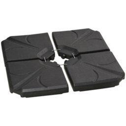 Outsunny Set Of 4 Banana Parasol Base Stand Water Or Sand Filled Weights, Black - thumbnail 2