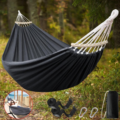 Camping Hammock Canvas Hammock Yard Garden Hammock Outdoor Travel Hanging Bed - image 1