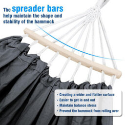 Camping Hammock Canvas Hammock Yard Garden Hammock Outdoor Travel Hanging Bed - thumbnail 4