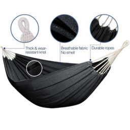 Camping Hammock Canvas Hammock Yard Garden Hammock Outdoor Travel Hanging Bed - thumbnail 6
