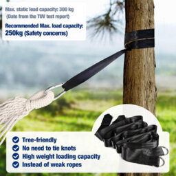 Camping Hammock Canvas Hammock Yard Garden Hammock Outdoor Travel Hanging Bed - thumbnail 5