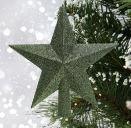 Decoris Pine Green Christmas Tree Star Topper Glitter Plastic Tree Decoration 20Cm - thumbnail 3