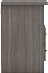 Seconique Nevada Bedside 2 Drawer In Black Wood Grain Effect Metal Runners Handles - thumbnail 8