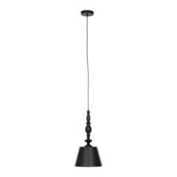 Orsina Matte Black Ceiling Pendant, Dome Suspension Light With Adjustable Cord, Lightweight Iron Hanging Lamp