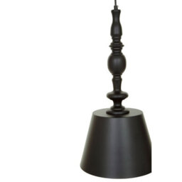 Orsina Matte Black Ceiling Pendant, Dome Suspension Light With Adjustable Cord, Lightweight Iron Hanging Lamp - thumbnail 4