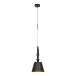 Orsina Matte Black Ceiling Pendant, Dome Suspension Light With Adjustable Cord, Lightweight Iron Hanging Lamp - thumbnail 2
