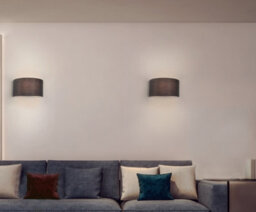 Harper Living 1Xe27/es Wall Wash Light With Switch, Semi-Circle Grey Fabric Shade, Suitable For Led Upgrade - thumbnail 5