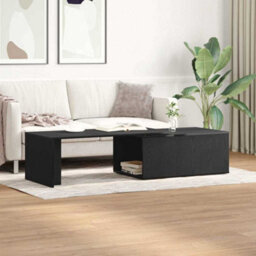 Berkfield Black Oak Coffee Table, 150X50X35 Cm, Made Of Engineered Wood - thumbnail 4