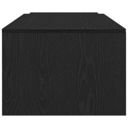 Berkfield Black Oak Coffee Table, 150X50X35 Cm, Made Of Engineered Wood - thumbnail 7