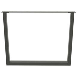 Berkfield Dining Table Legs V-Shape 3 Pcs Anthracite 100X(72-73.3) Cm Steel - thumbnail 5