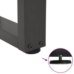 Berkfield Dining Table Legs V-Shape 3 Pcs Anthracite 100X(72-73.3) Cm Steel - thumbnail 9