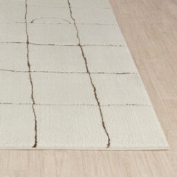 Livabliss Freud-Modern Ivory Brown High Pile Living Dining Bedroom Rug 200 X 275 Cm Easy Care, Non Shedding - thumbnail 5