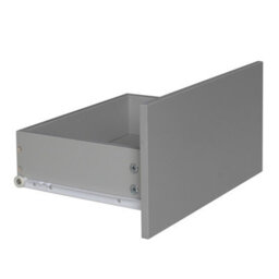 Urbn-Living Urbnliving Height 49Cm 2 Drawer Wooden Bedroom Bedside Cabinet Colour Grey Carcass And Grey Drawers No Handle Nightstand - thumbnail 4