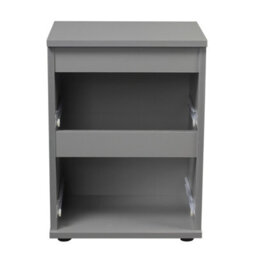 Urbn-Living Urbnliving Height 49Cm 2 Drawer Wooden Bedroom Bedside Cabinet Colour Grey Carcass And Grey Drawers No Handle Nightstand - thumbnail 5
