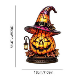 Amorly Witch Hat Lamp, Gothic Witch Hat Night Light Halloween Night Light, Usb Powered, Table Lamp For Bedroom, Bookshelf, Mantel - thumbnail 5