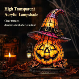 Amorly Witch Hat Lamp, Gothic Witch Hat Night Light Halloween Night Light, Usb Powered, Table Lamp For Bedroom, Bookshelf, Mantel - thumbnail 4