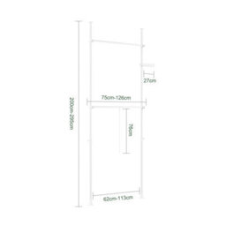Clothes Rail White Closet Wardrobe Freestanding Storage Adjustable Coat Rack ,sobuy Frg109-Ii-W - thumbnail 3