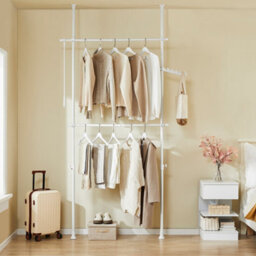 Clothes Rail White Closet Wardrobe Freestanding Storage Adjustable Coat Rack ,sobuy Frg109-Ii-W - thumbnail 2
