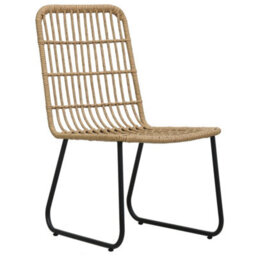 Berkfield Garden Chairs 2 Pcs Poly Rattan Oak - thumbnail 2