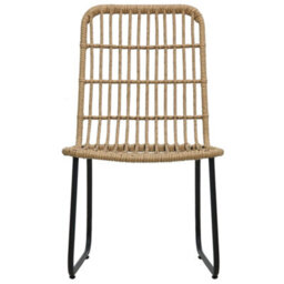 Berkfield Garden Chairs 2 Pcs Poly Rattan Oak - thumbnail 3