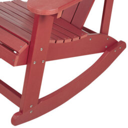 Wyld And Coco Everwood Rocking Chair Red Faux-Wood Slatted Outdoor Rocker, W76 X D94 X H100Cm - thumbnail 6