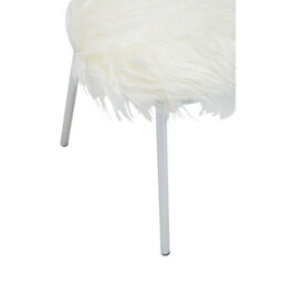 Orsina Silver Bow Faux Chair, Backrest Indoor Chair, Easy To Clean Decor Fur Chair - thumbnail 8