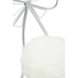 Orsina Silver Bow Faux Chair, Backrest Indoor Chair, Easy To Clean Decor Fur Chair - thumbnail 7
