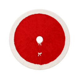66 Inch Grand Faux Fur Red Tree Skirt - thumbnail 2