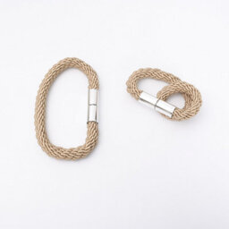 6 Pack Magnetic Curtain Tiebacks Modern Simple Style Drape Tie Backs Convenient Decorative Weave Rope Curtain Holdbacks(Khaki)