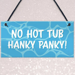 Red Ocean Funny Hot Tub Sign Garden Summerhouse Decor Rude Hot Tub Accessories Home Gift - thumbnail 3