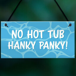 Red Ocean Funny Hot Tub Sign Garden Summerhouse Decor Rude Hot Tub Accessories Home Gift - thumbnail 5