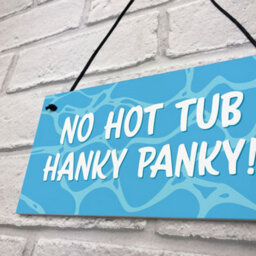 Red Ocean Funny Hot Tub Sign Garden Summerhouse Decor Rude Hot Tub Accessories Home Gift - thumbnail 7