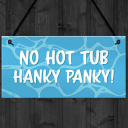 Red Ocean Funny Hot Tub Sign Garden Summerhouse Decor Rude Hot Tub Accessories Home Gift - thumbnail 4