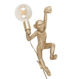 Valuelights Monkey Animal Quirky Modern Gold Wall Light - thumbnail 1